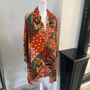Animal Print Multicolor Tunic